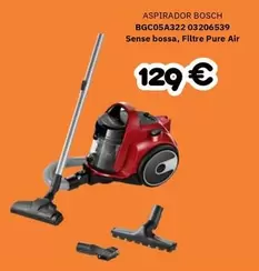 Bosch - Aspirador BGC05A322 Sense Bossa, Filtre Pure Air