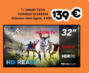 Tech - TV Smart 32HH01K Intelligent, 4 HDMI