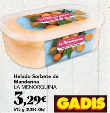 La Menorquina - Helado Sorbete De Mandarina