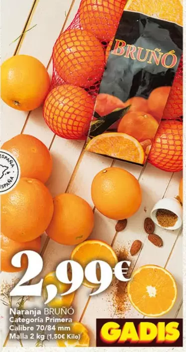 Bruño - Naranja Bruno Angosali Primera
