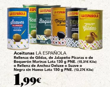 La Española - Aceitunas Rellenas De Glidas