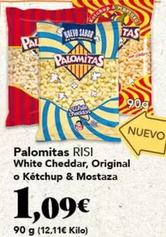 Risi - Palomitas White Cheddar, Original O Ketchup & Mostaza