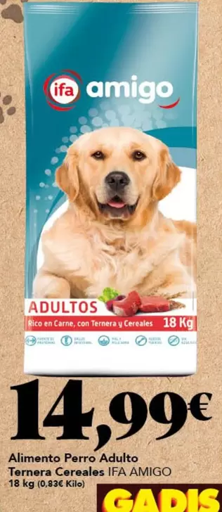 ifa amigo - Alimento Perro Adulto Terrera Cereales