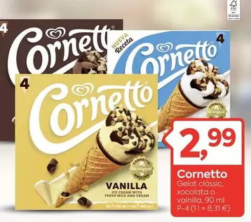 cornetto - Gelat Classic, Xocolata O Vainilla