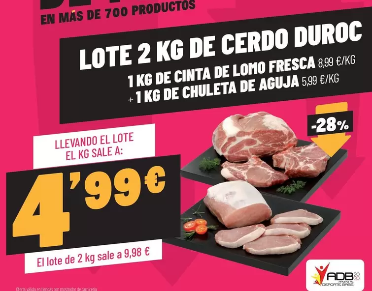 duroc - Lote 2 Kg De Cerdo Duroc