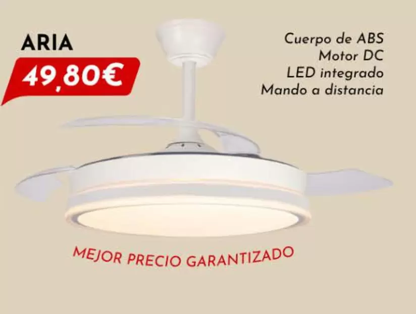 Araya - Cuerpo De Abs Motor Dc Led Integrado Mando A Distancia