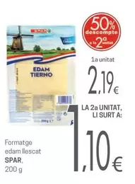 Spar - Formatge Edam Llescat