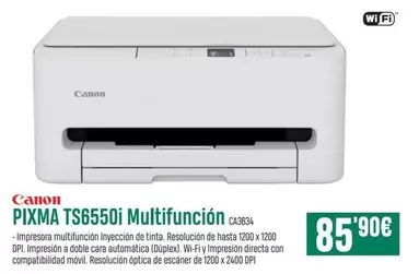 Canon - Pixma Ts6550i Multifuncion