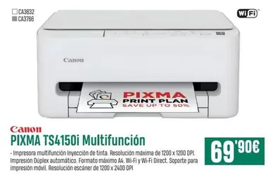 Canon - Pixma TS4150I Multifunción