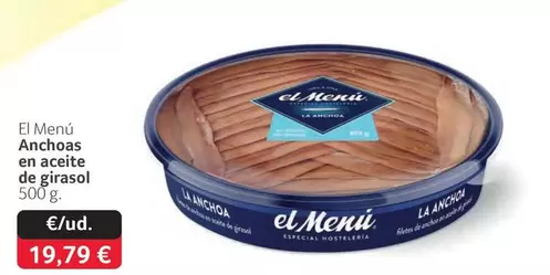 El Menu - Anchoas En Aceite De Girasol