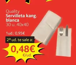 Quality - Servilleta Kang. Blanca