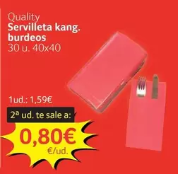 Quality - Servilleta Kang. Burdeos