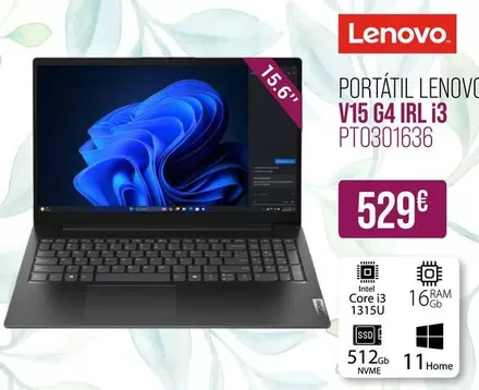 Lenovo - Portatil V15 G4 IRL I3