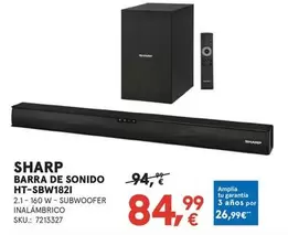 Sharp - Barra De Sonido Ht-sbw1821