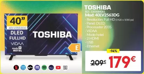 Toshiba - Mod: 40LV2563DG