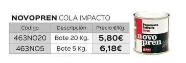 Novopren Cola Impacto