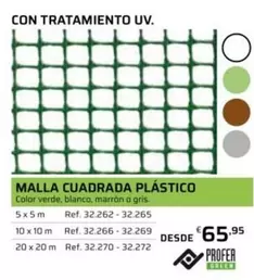 Profer Green - Malla Cuadrada Plástico