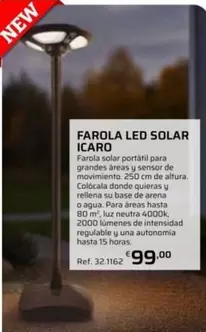 Garza - Farola Led Solar Icaro
