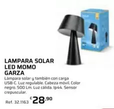 Garza - Lampara Solar Led Momo