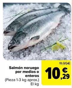 Salmón Noruego Por Medios O Enteros