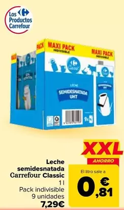 Carrefour Classic - Leche Semidesnatada