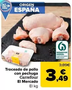 Carrefour El Mercado - Troceado De Pollo Con Pechuga