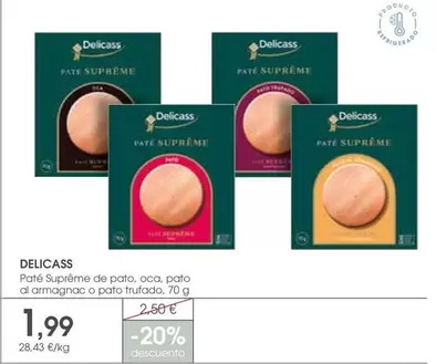 Delicass - Paté Suprême De Pato, Oca, Pato Di Armagnac O Pato Trufado