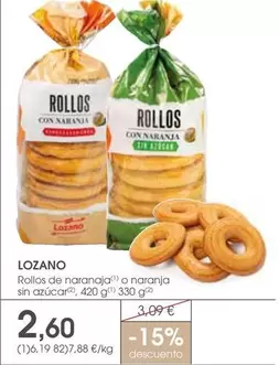 Lozano - Rollos De Naranja O Naranja Sin Azucar
