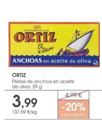Ortiz - Filetes De Anchoa En Aceite De Oliva