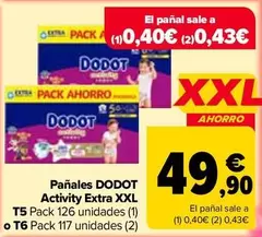 Dodot - Pañales Activity Extra XXL T5 O T6