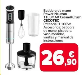 Cecotec - Batidora De Mano Power Neutron 1100max