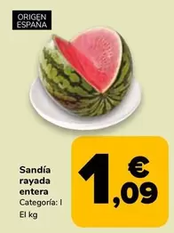 Sandía Rayada Entera