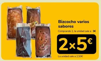 Bizcocho Varios Sabores