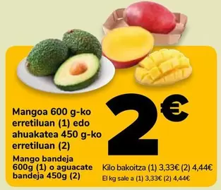 Mangoa 600 G-Ko Erretiluan
