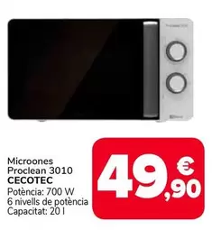 Cecotec - Microones Proclean 3010