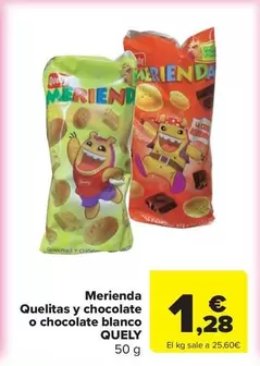 Quely - Merienda Quelitas Y Chocolate O Chocolate Blanco