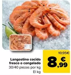 Langostino Cocido Fresco O Congelado