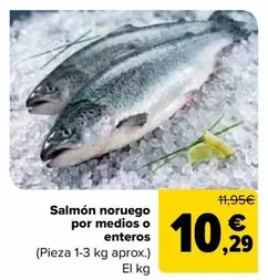 Salmón Noruego Por Medios O Enteros