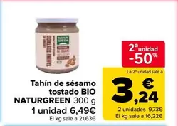 Naturgreen - Tahin de sesamo tostado BIO