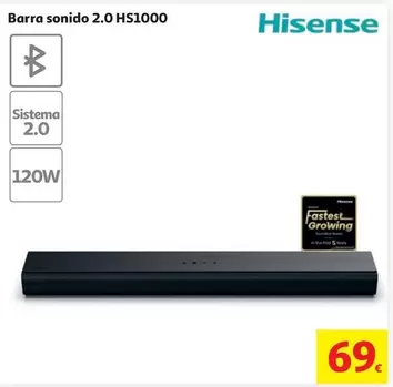 Hisense - Barra Sonido 2.0 HS1000