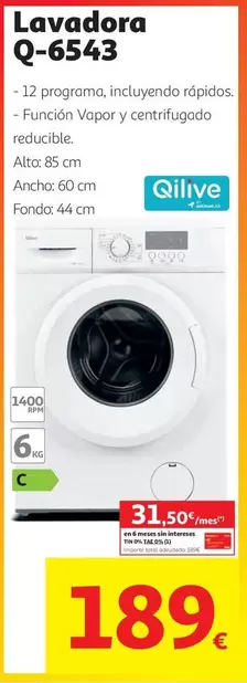 Qilive - Lavadora Q-6543