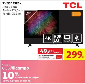 TCL - Tv 55" 55P6K