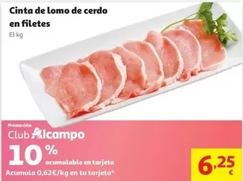 alcampo - Cinta De Lomo De Cerdo En Filetes