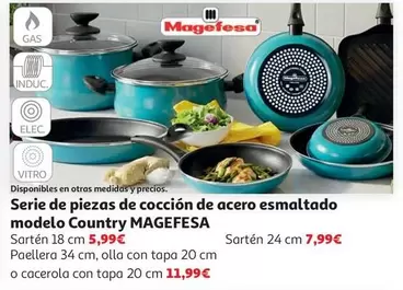 Magefesa - Serie De Piezas De Cocción De Acero Esmaltado Modelo Country