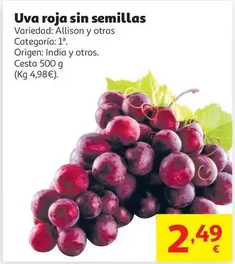 origen - Uva Roja Sin Semillas