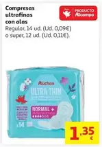Auchan - Compresas Ultrafinas Con Alas