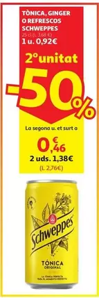 Schweppes - Tonica, Ginger O Refrescos