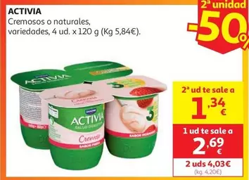 BIFIDUS CREMOSO MELOCOTON ACTIVIA 4X115GRS                  