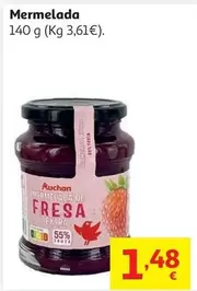 MERMELADA FRESA AUCHAN 410 G                                