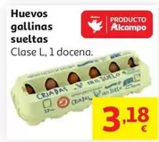 HUEVO GALL. SUELTAS GALLINERO L AUCHAN 1 DOC                